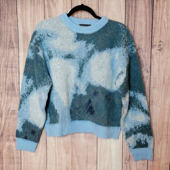 The Kooples Blue Colorblock Wool & Alpaca Sweater, Sz 3 / US 8-10 - Picture 3 of 14